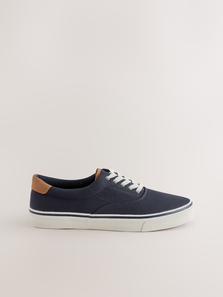 Navy Canvas CVO Trainers - Image 1 of 5