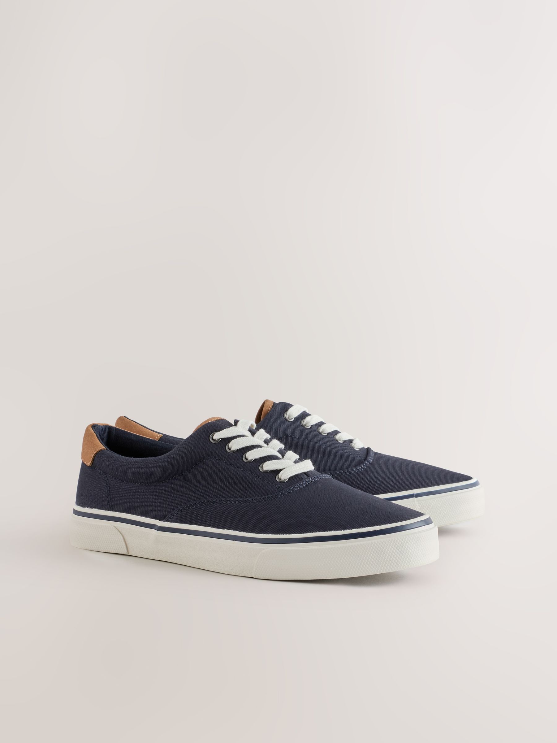 Buy Navy Canvas CVO Trainers from Next USA