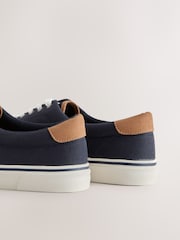 Navy Canvas CVO Trainers - Image 5 of 5