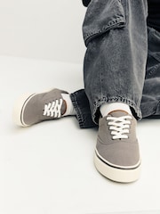 Grey Canvas CVO Trainers - Image 2 of 6