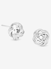 Simply Silver Silver Tone Sterling 925 Polished Knot Stud Earrings - Image 1 of 3