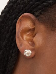 Simply Silver Silver Tone Sterling 925 Polished Knot Stud Earrings - Image 3 of 3