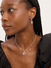 Simply Silver Silver Tone Sterling 925 Polished Swirl Fishhook Earrings - Image 2 of 3