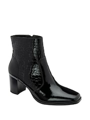 Preto - Botas de salto alto de couro Ravel - Imagem 1 de 4