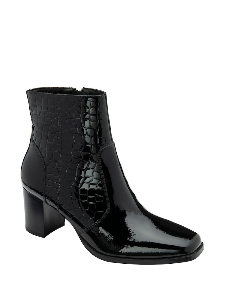 Preto - Botas de salto alto de couro Ravel - Imagem 1 de 4