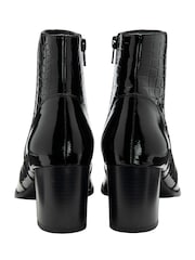 Preto - Botas de salto alto de couro Ravel - Imagem 3 de 4