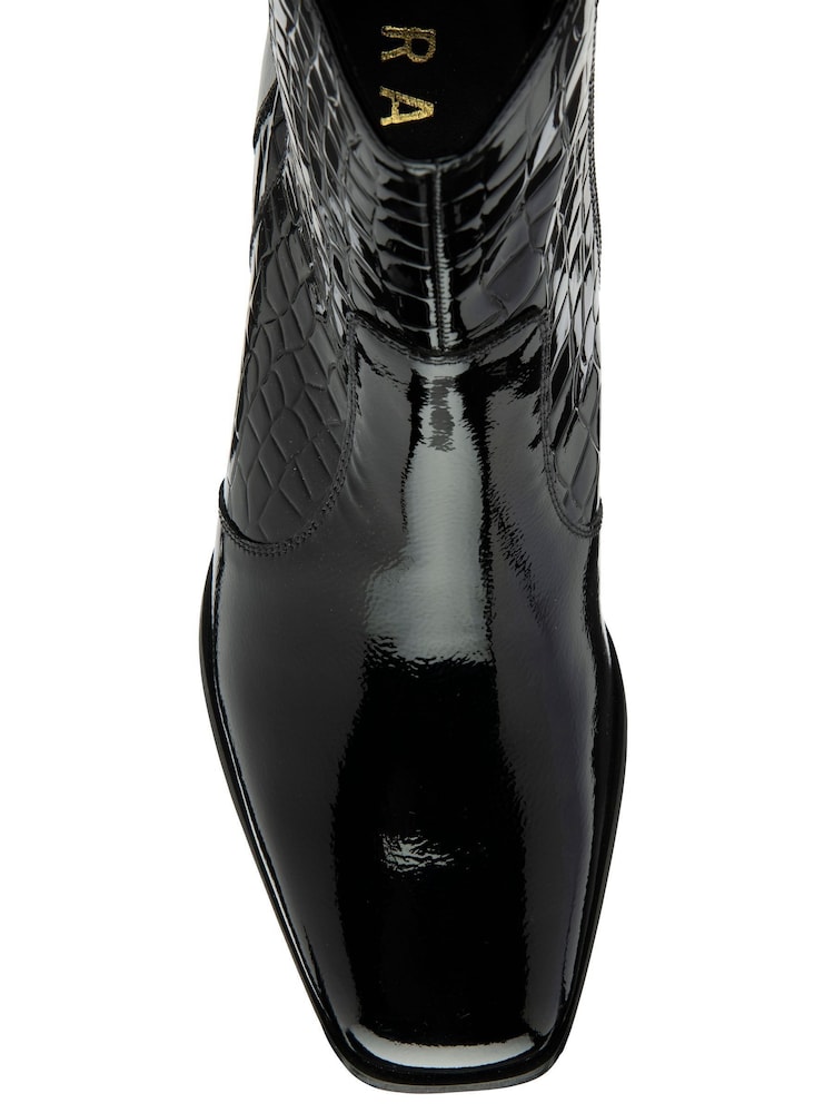 Preto - Botas de salto alto de couro Ravel - Imagem 4 de 4