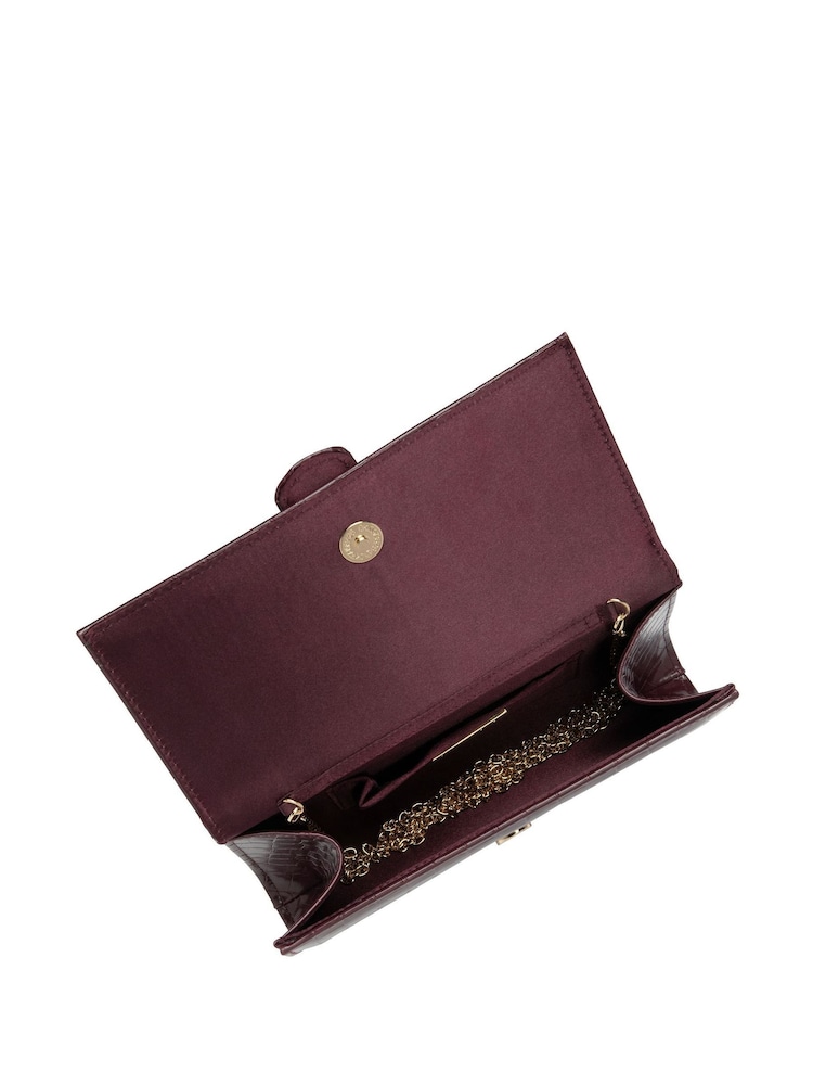 Ravel Red Clutch Bag with Chain - Image 4 of 4