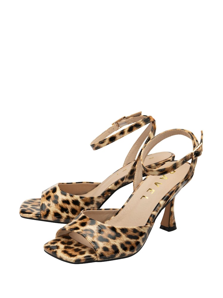 Ravel Animal Peep-Toe Block-Heel Mule Sandals - Image 2 of 4