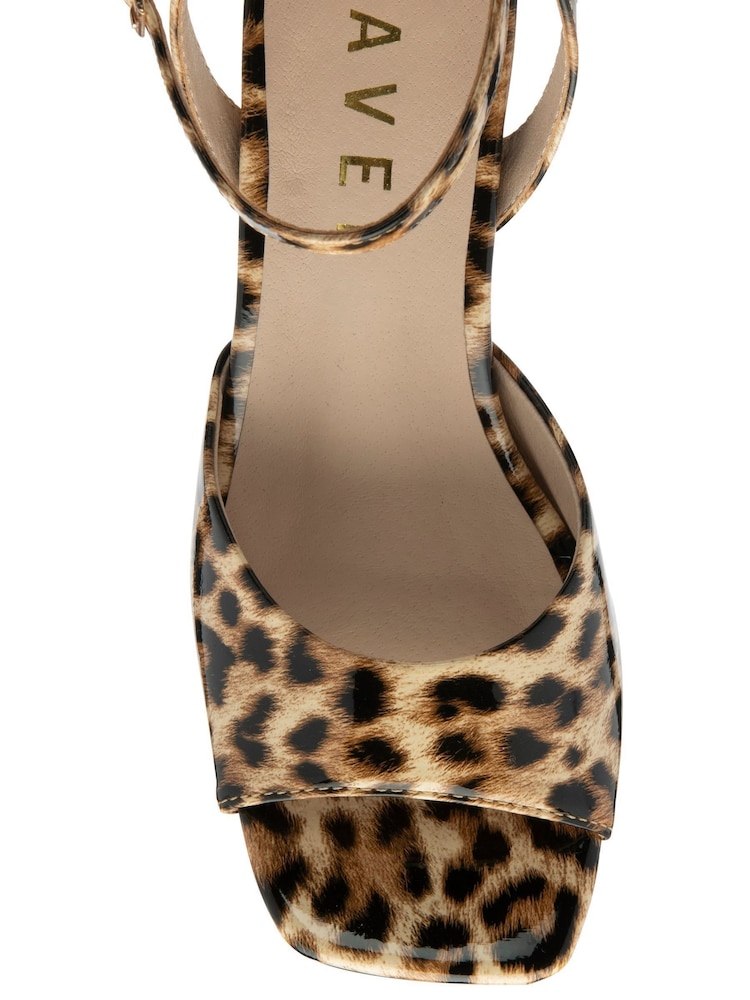 Ravel Animal Peep-Toe Block-Heel Mule Sandals - Image 4 of 4