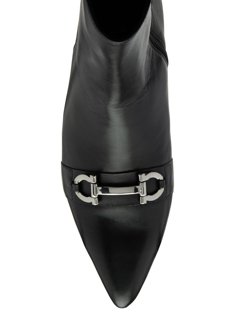 Ravel Black Leather Ankle Boots - Image 4 of 4 Ravel Black Leather Ankle Boots - Image 4 of 4