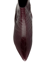 Vermelho - Botas de cano curto com zíper e salto agulha Ravel - Imagem 4 de 4