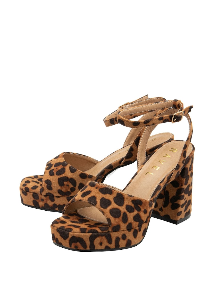 Ravel Animal Heeled Sandals - Image 2 of 4 Ravel Animal Heeled Sandals - Image 2 of 4