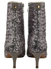 Ravel Shimmer Silver Pointed Toe Ankle Boots - Image 3 of 4
