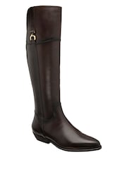 Ravel Brown Leather Knee High Boots - Image 1 of 4