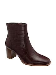 Vermelho - Botas de salto alto de couro Ravel - Imagem 1 de 4