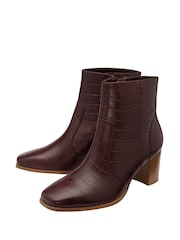 Vermelho - Botas de salto alto de couro Ravel - Imagem 2 de 4