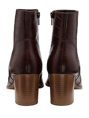 Vermelho - Botas de salto alto de couro Ravel - Imagem 3 de 4