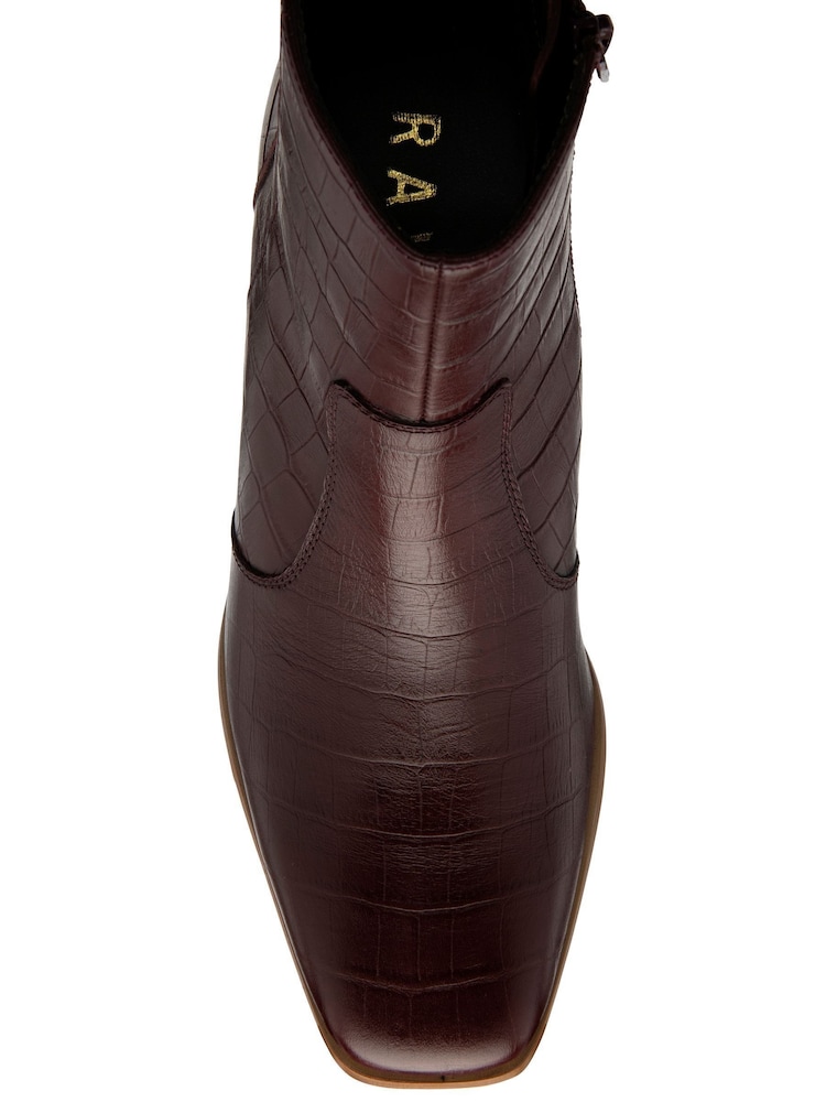 Vermelho - Botas de salto alto de couro Ravel - Imagem 4 de 4