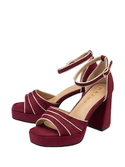 Ravel Red Heeled Sandals - Image 2 of 4