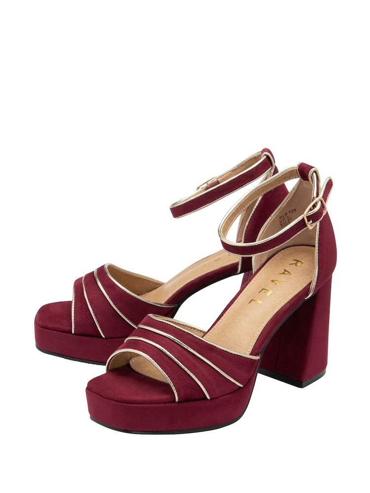 Ravel Red Heeled Sandals - Image 2 of 4