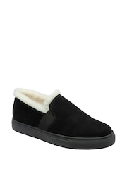 Ravel Black Suede Slip On Shoes - Image 1 of 4