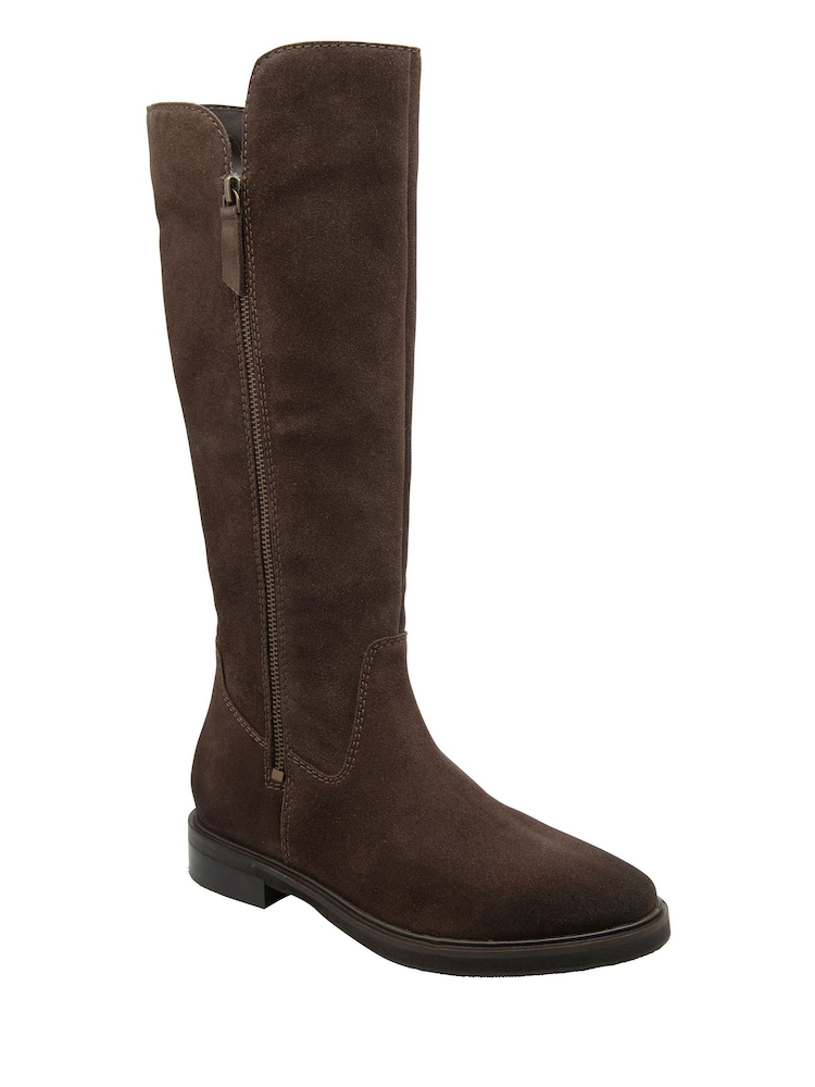 Ravel Brown Suede Knee High Boots - Image 1 of 4