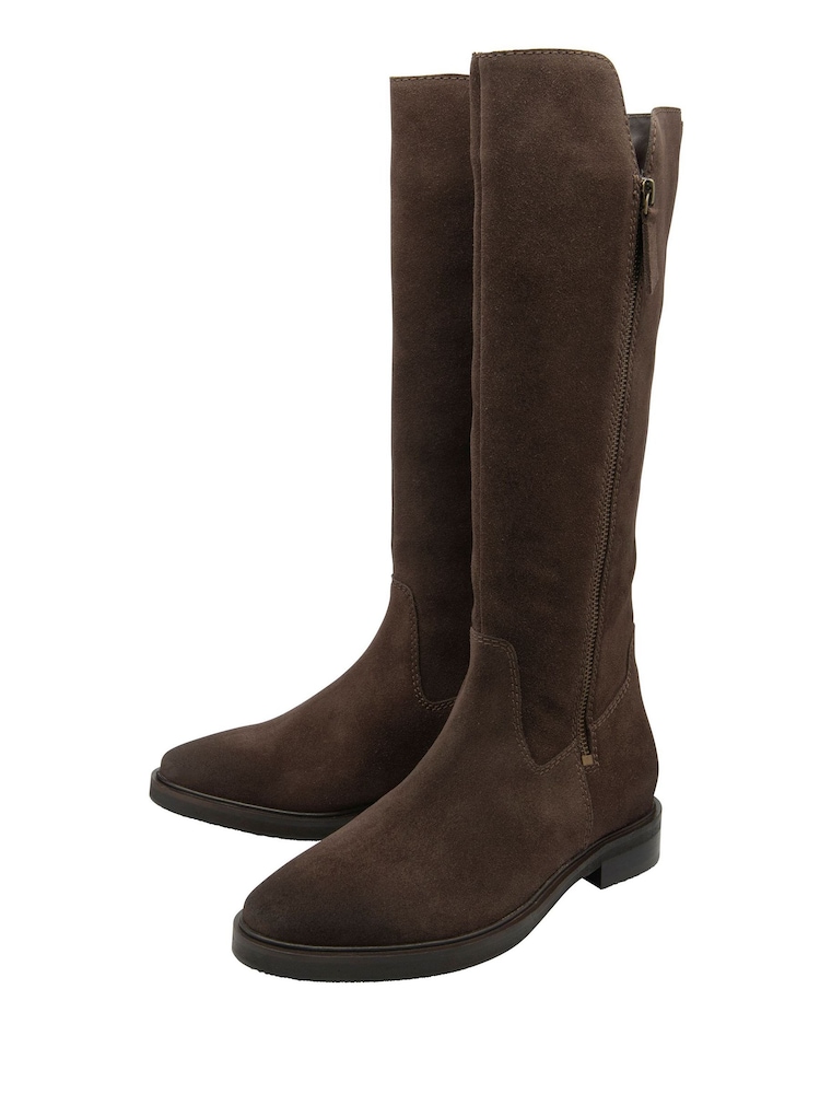 Ravel Brown Suede Knee High Boots - Image 2 of 4