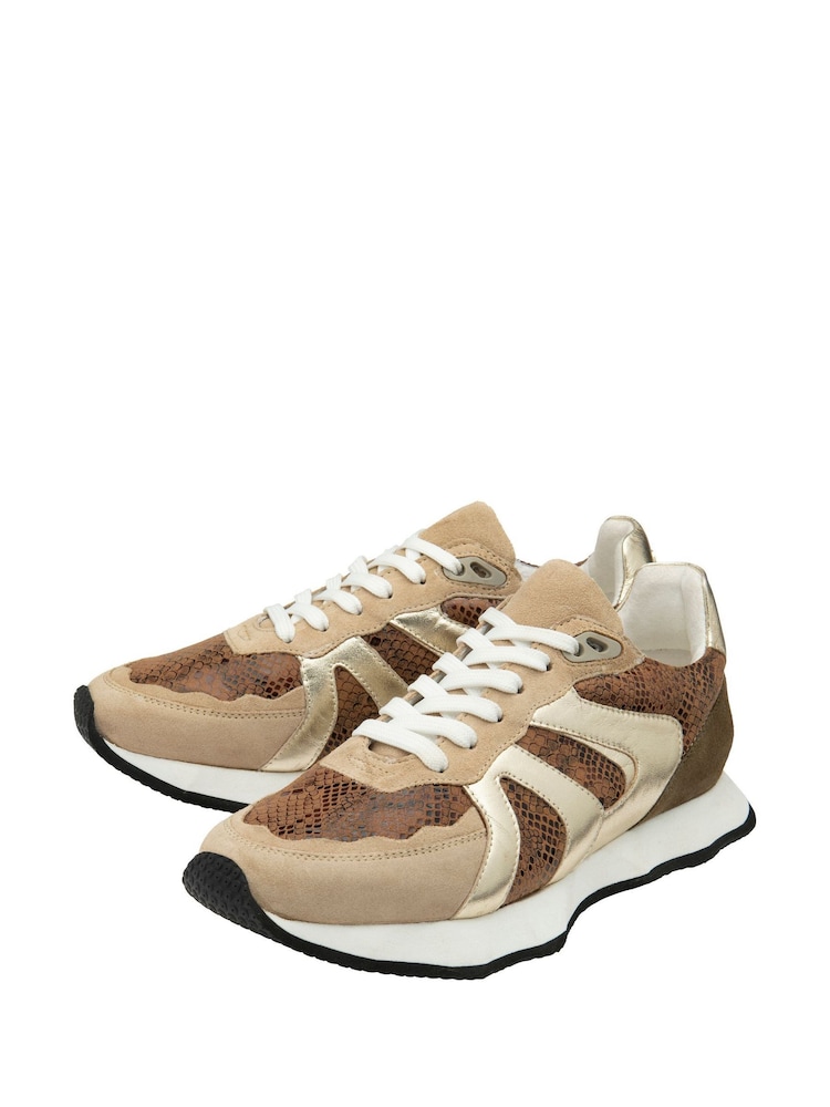 Ravel Natural Leather Lace-Up Trainers - Image 2 of 4