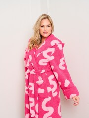 Jim Jam the Label Pink Squiggle Dressing Gown - Image 10 of 10