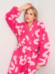 Jim Jam the Label Pink Squiggle Dressing Gown - Image 7 of 10