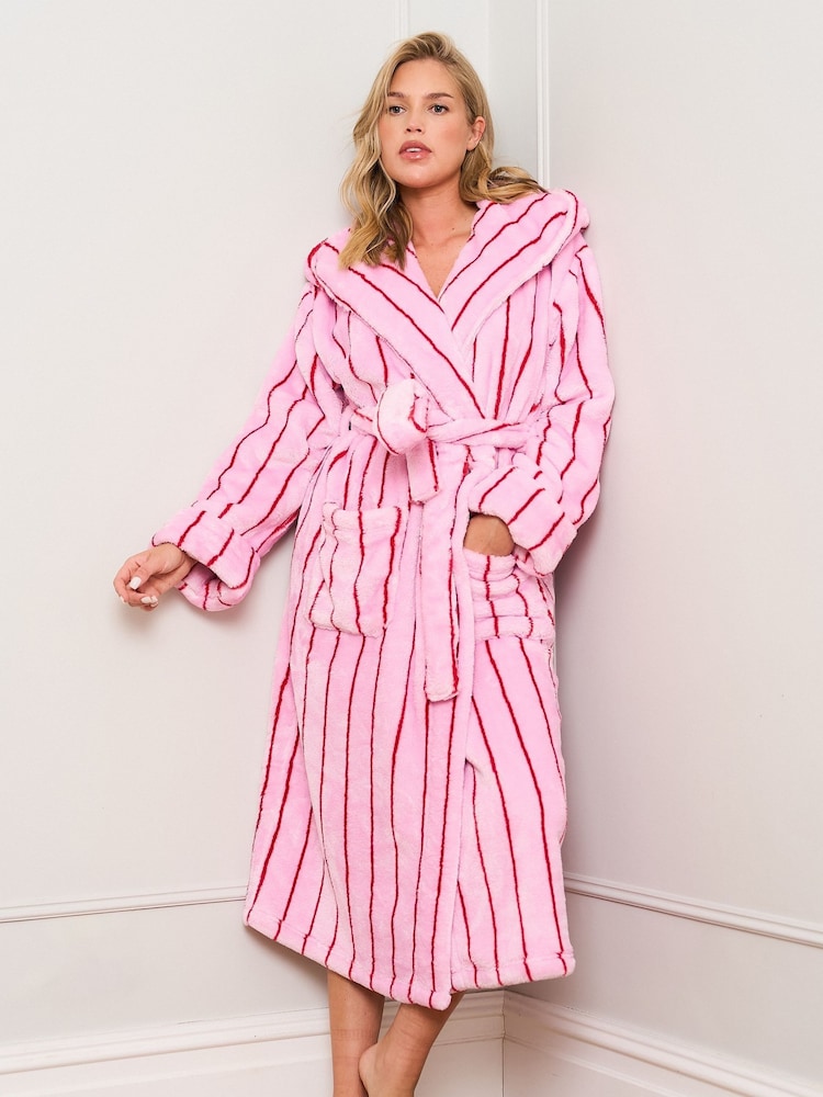 Jim Jam the Label Pink Stripe Dressing Gown - Image 1 of 5