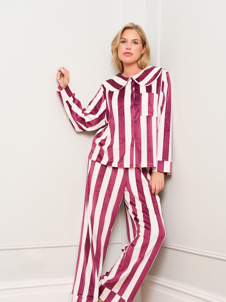 Jim Jam the Label Purple Stripe Pyjamas - Image 1 of 5