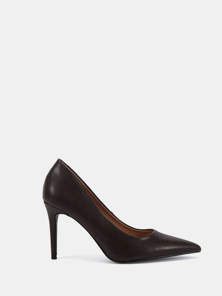 Novo Brown Wide Fit Immaculate Point Court Shoes - Image 2 of 6