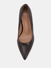 Novo Brown Wide Fit Immaculate Point Court Shoes - Image 5 of 6