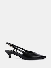 Novo Black Izzy Low Heel Slingback Point Courts - Image 2 of 6
