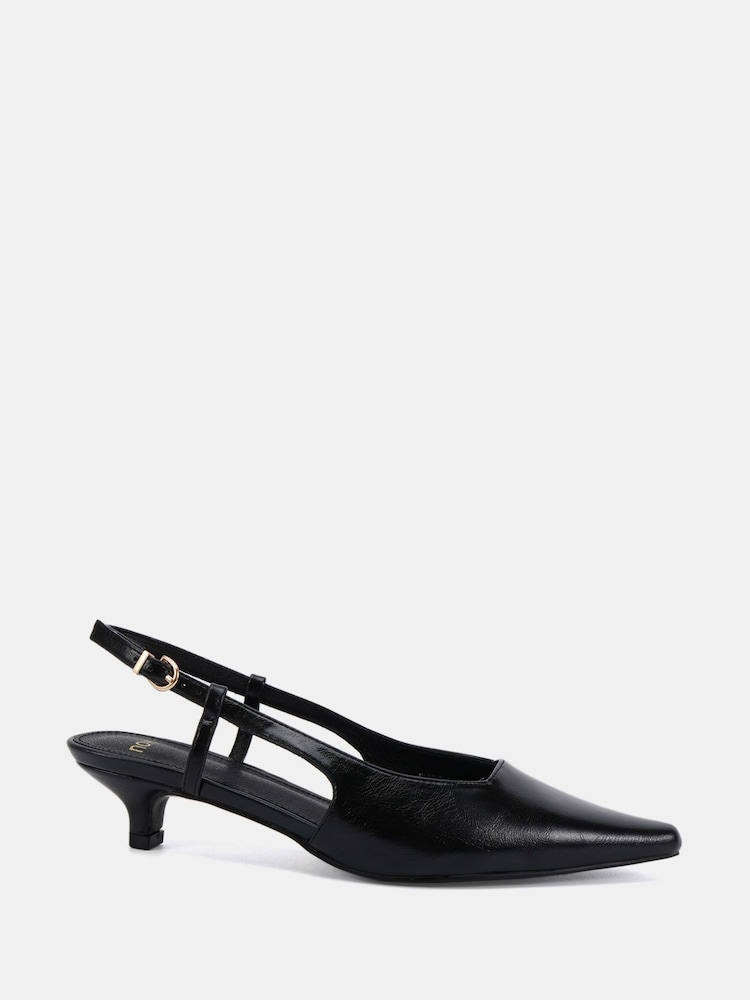 Novo Black Izzy Low Heel Slingback Point Courts - Image 2 of 6