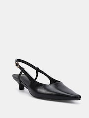 Novo Black Izzy Low Heel Slingback Point Courts - Image 3 of 6