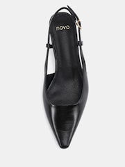 Novo Black Izzy Low Heel Slingback Point Courts - Image 6 of 6