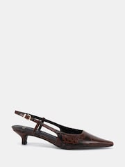Novo Brown Izzy Low Heel Slingback Point Courts - Image 2 of 6