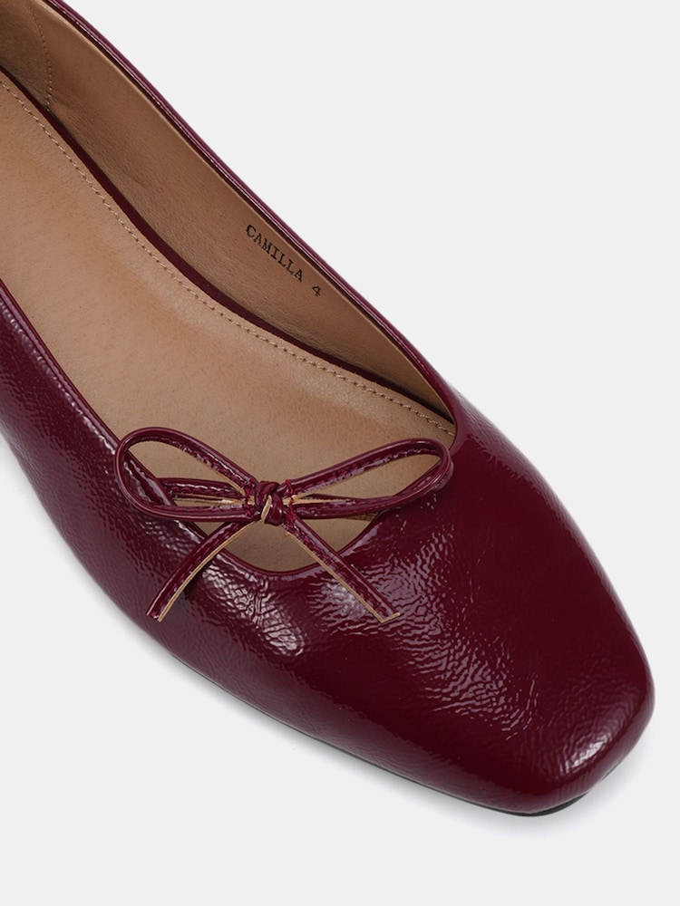 Vermelho - Novo Camilla Asymetric Bow Ballerinas - Imagem 6 de 6
