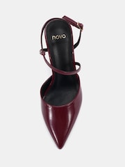 Novo Red Indie Point Toe Strappy Court Shoes - Image 2 of 6