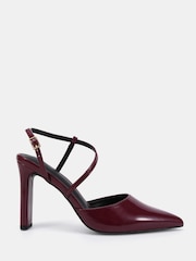 Novo Red Indie Point Toe Strappy Court Shoes - Image 6 of 6