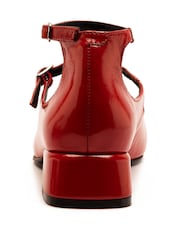 Off The Hook Red Fleet Leather Block Heel Mary Jane Shoes - Image 5 of 6