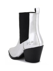 Off The Hook Silver Marlow Western Ankle Leather Boots - Image 3 of 6