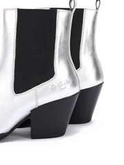 Off The Hook Silver Marlow Western Ankle Leather Boots - Image 6 of 6