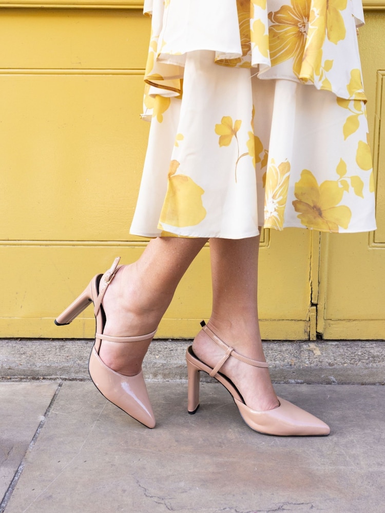 Novo Nude Wide Fit Indie Point Toe Strappy Court Shoes - Image 1 of 6