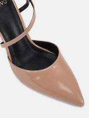 Novo Nude Wide Fit Indie Point Toe Strappy Court Shoes - Image 2 of 6
