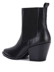 Off The Hook Black Marlow Western Ankle Leather Boots - Image 4 of 6