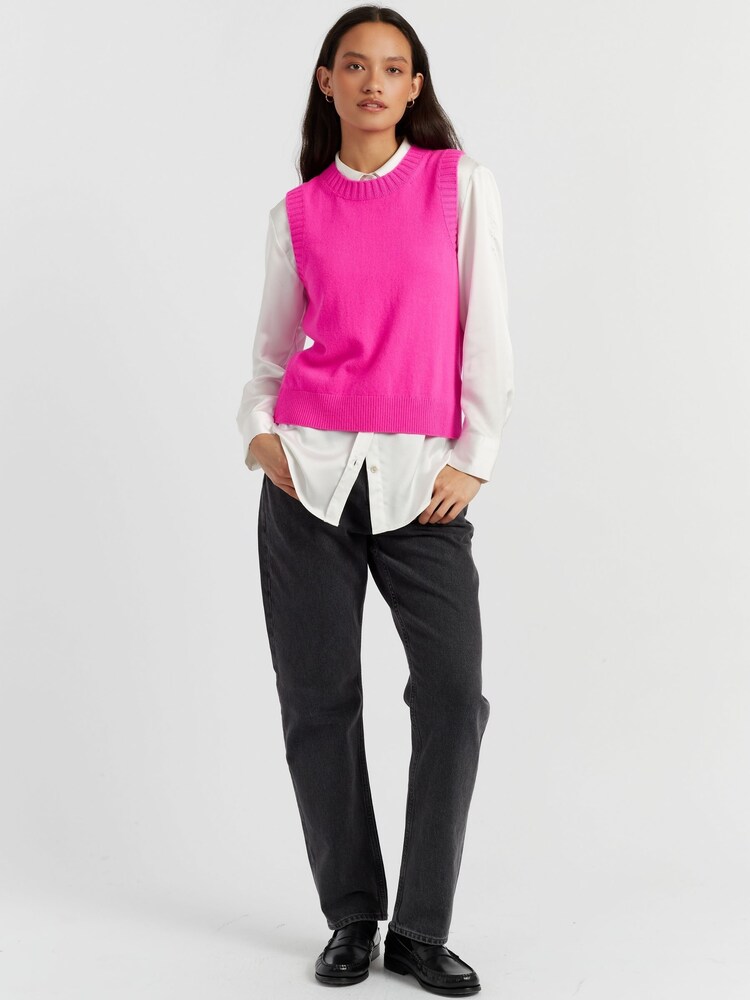 Chinti & Parker Wool Cashmere Round Neck Knitted Tank - Image 1 of 4